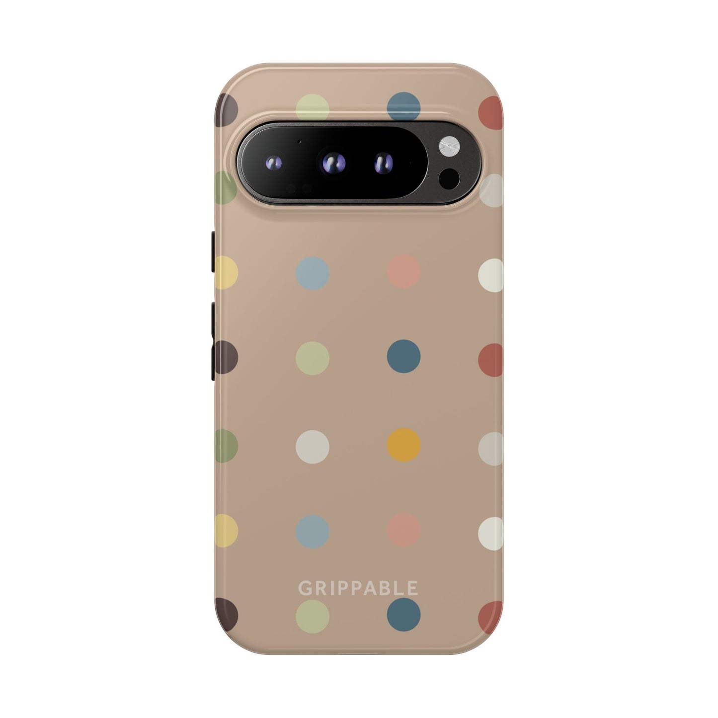 Polka Beige Tough Mobile Phone Case