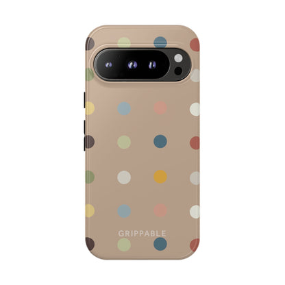 Polka Beige Tough Mobile Phone Case