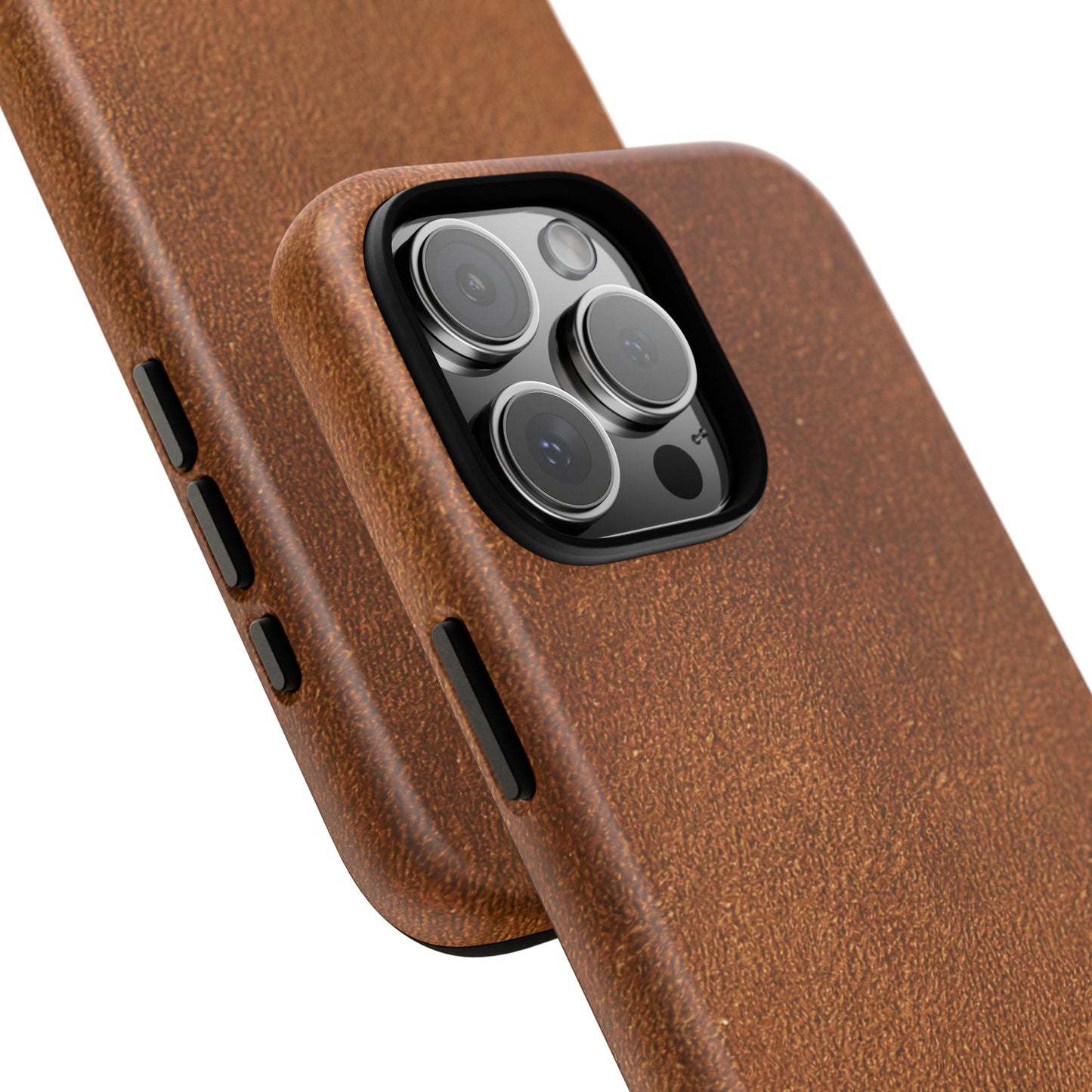 Suede Effect Tan Tough Mobile Phone Case