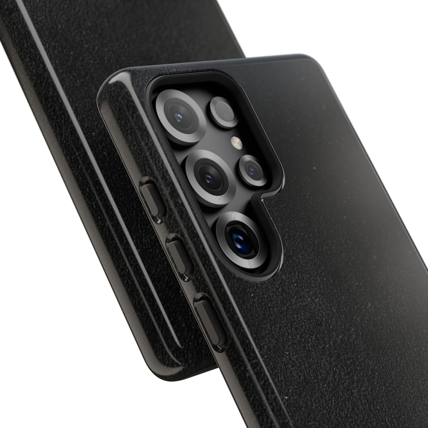 Suede Effect Black Tough Mobile Phone Case