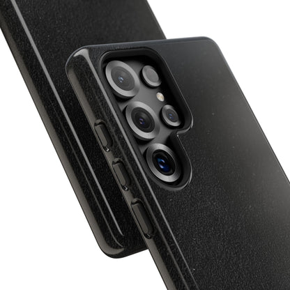 Suede Effect Black Tough Mobile Phone Case