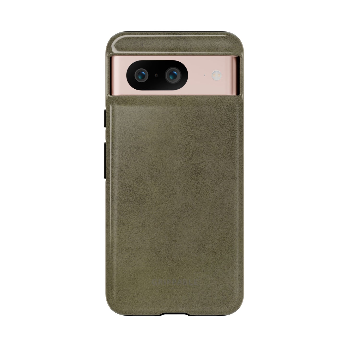 Suede Effect Khaki Tough Mobile Phone Case
