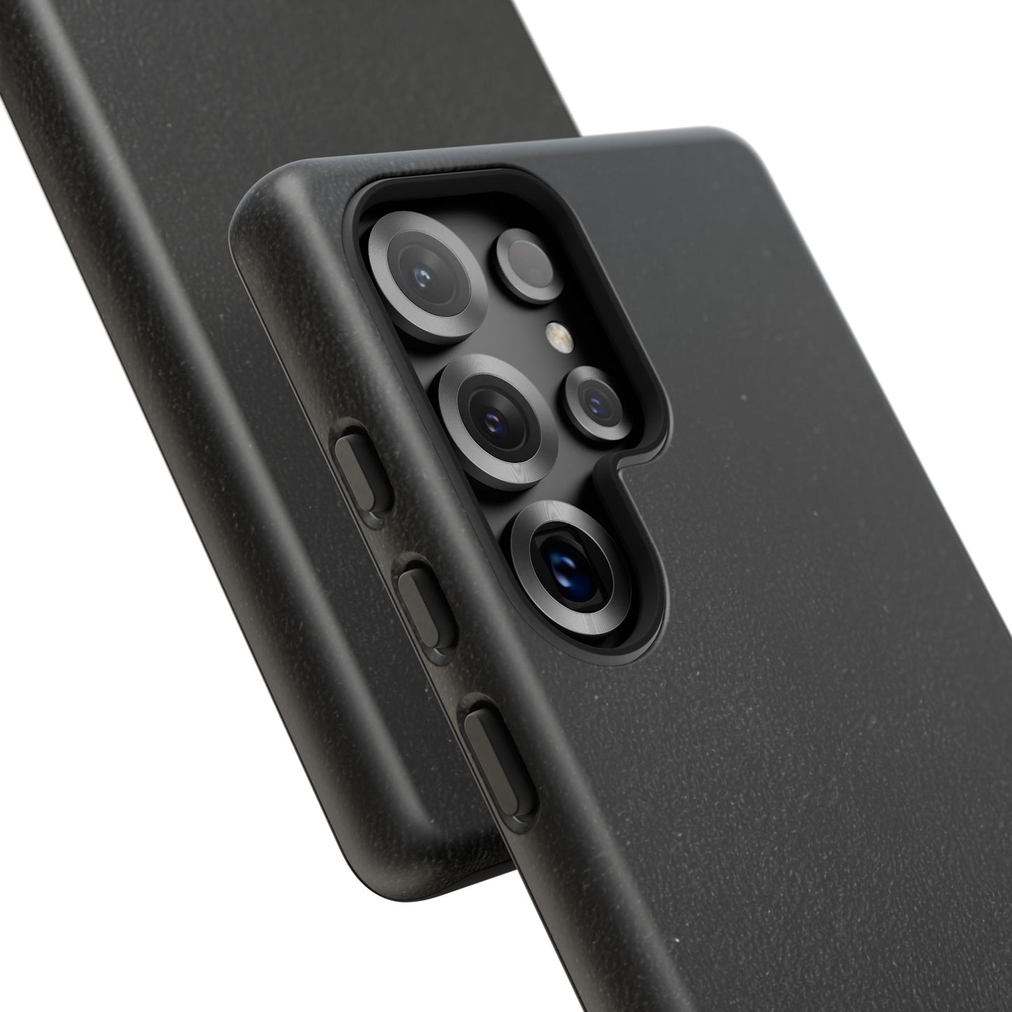 Suede Effect Black Tough Mobile Phone Case