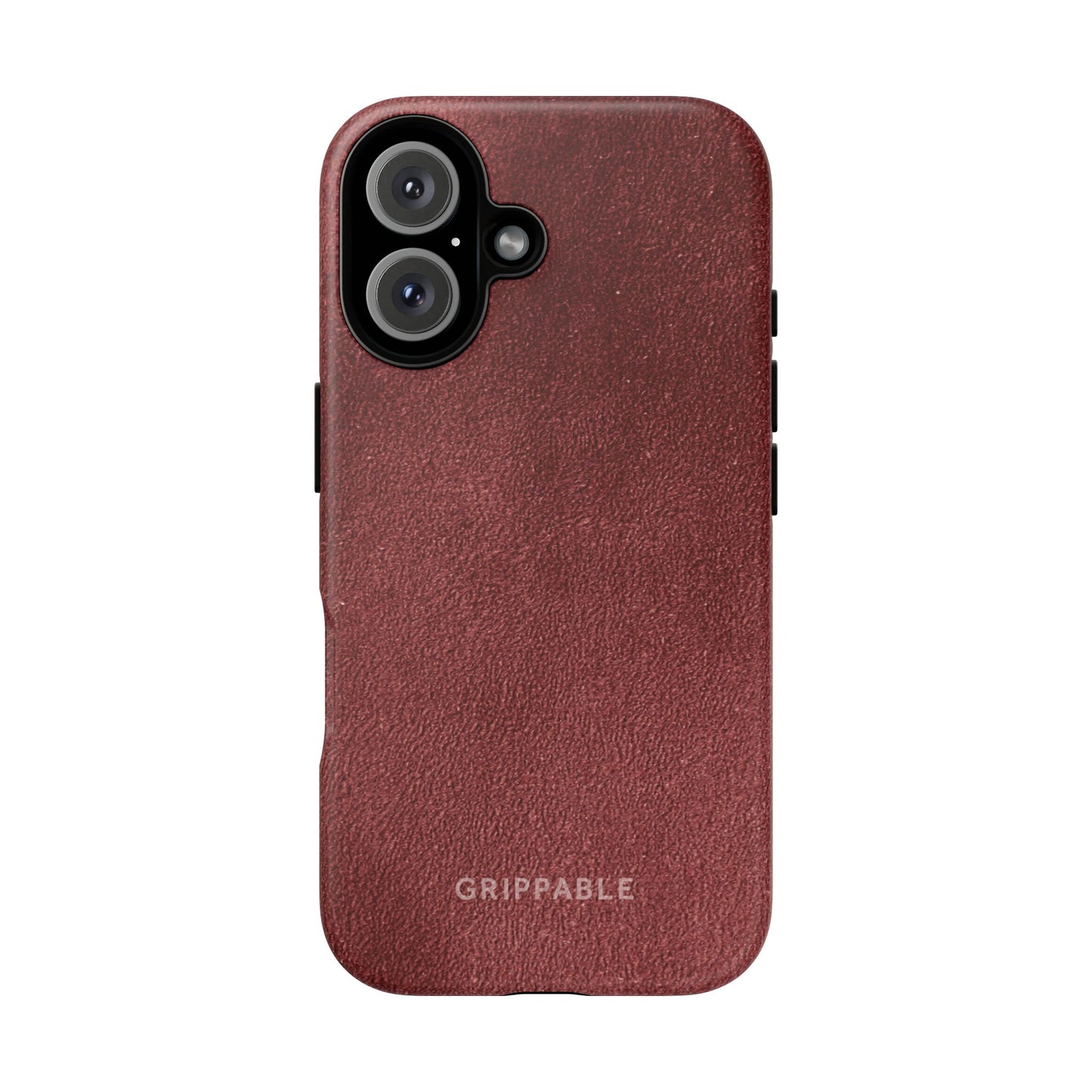 Suede Effect Maroon Tough Mobile Phone Case