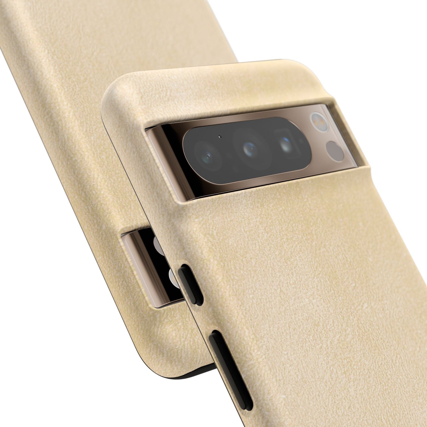 Suede Effect Ecru Tough Mobile Phone Case