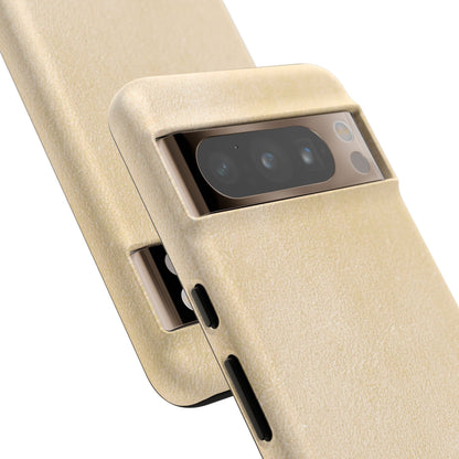 Suede Effect Ecru Tough Mobile Phone Case