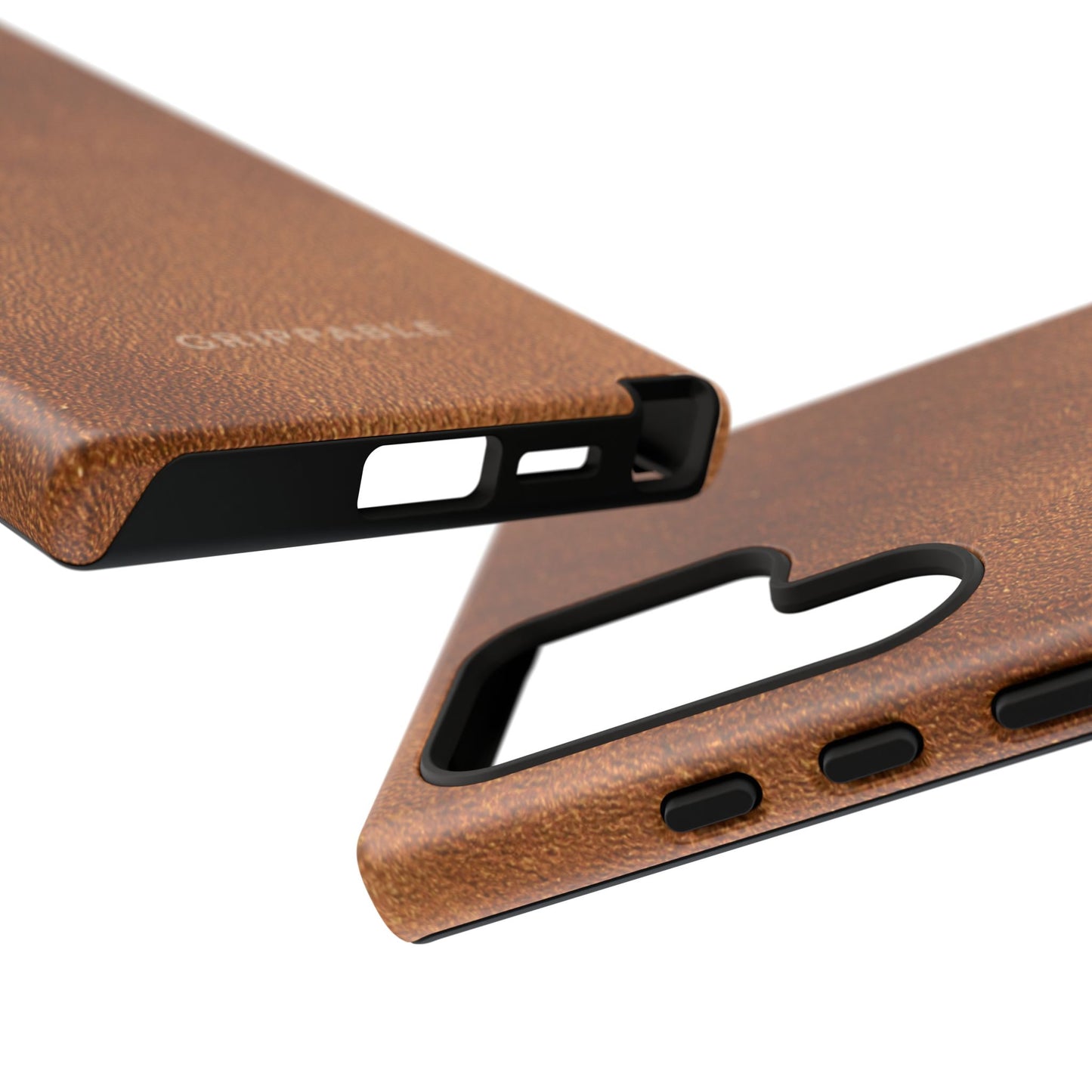Suede Effect Tan Tough Mobile Phone Case