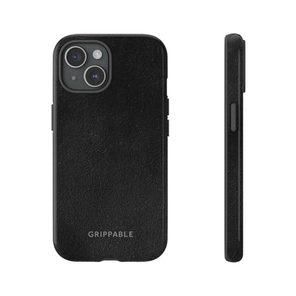 Suede Effect Black Tough Mobile Phone Case
