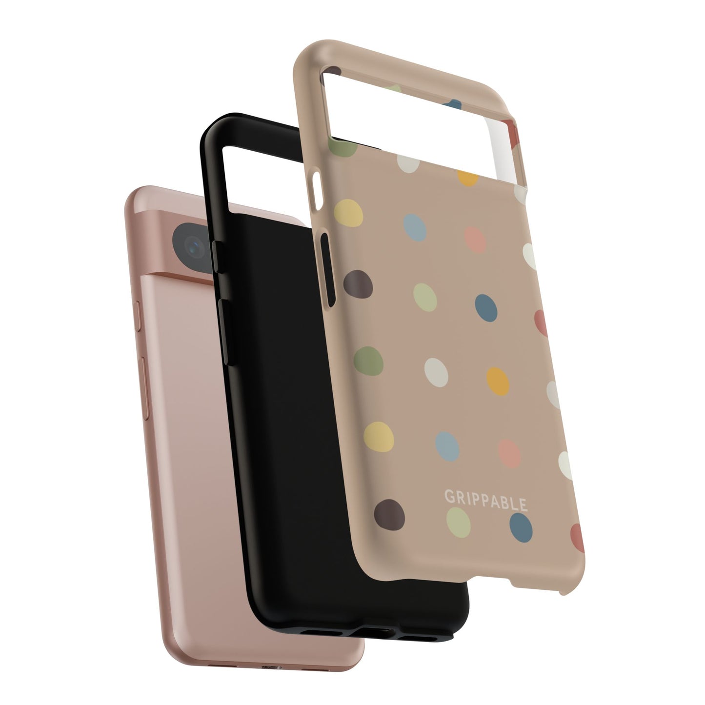 Polka Beige Tough Mobile Phone Case