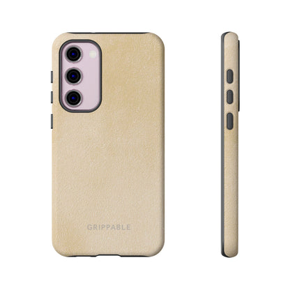 Suede Effect Ecru Tough Mobile Phone Case