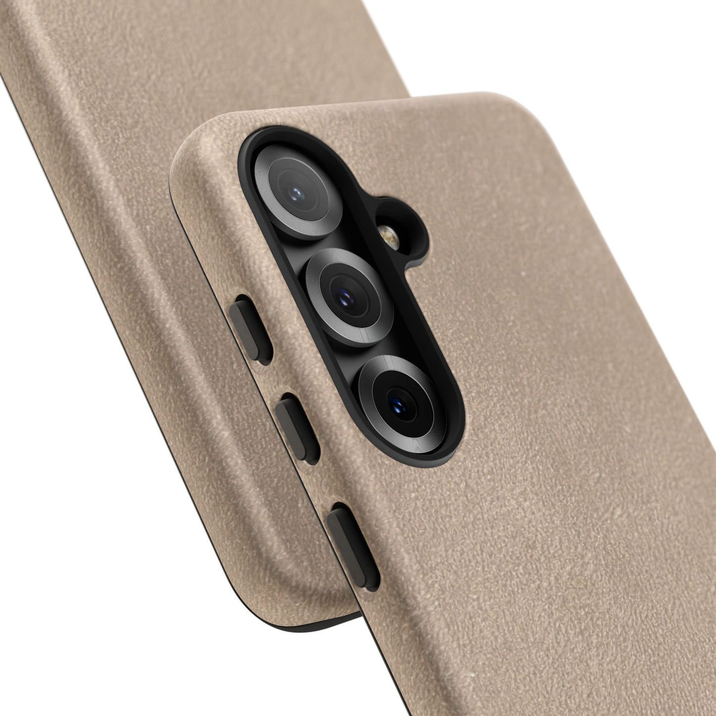 Suede Effect Beige Tough Mobile Phone Case