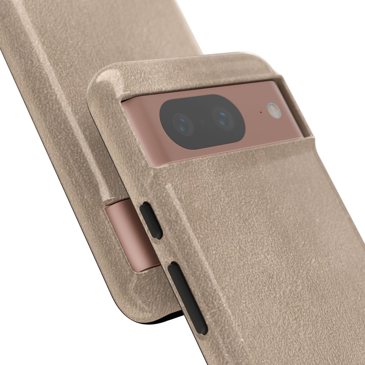 Suede Effect Beige Tough Mobile Phone Case
