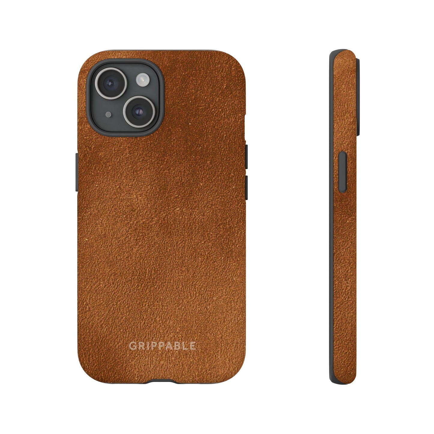 Suede Effect Tan Tough Mobile Phone Case