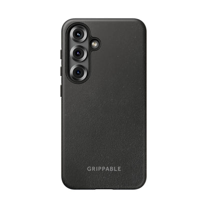 Suede Effect Black Tough Mobile Phone Case