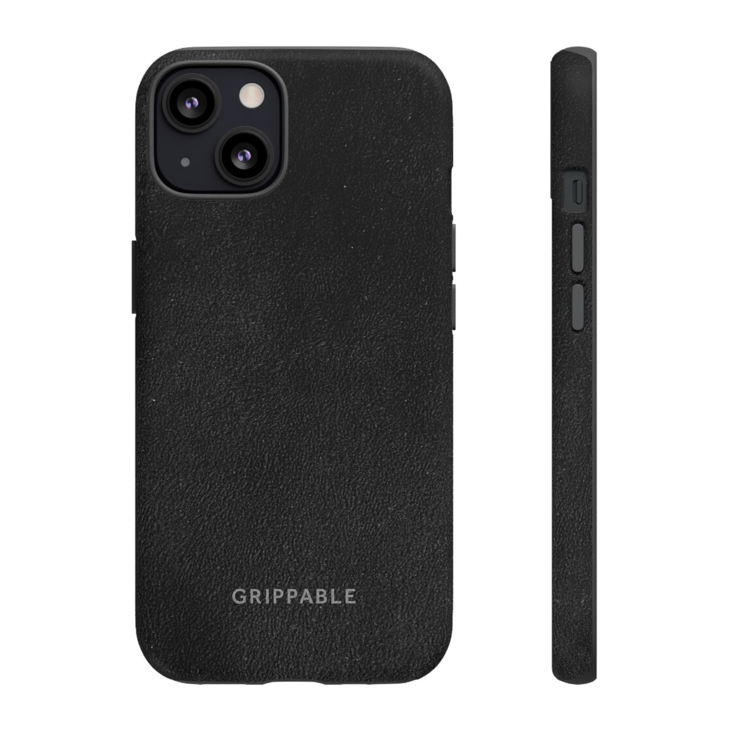 Suede Effect Black Tough Mobile Phone Case