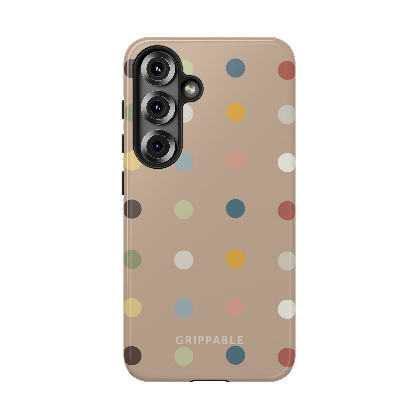 Polka Beige Tough Mobile Phone Case