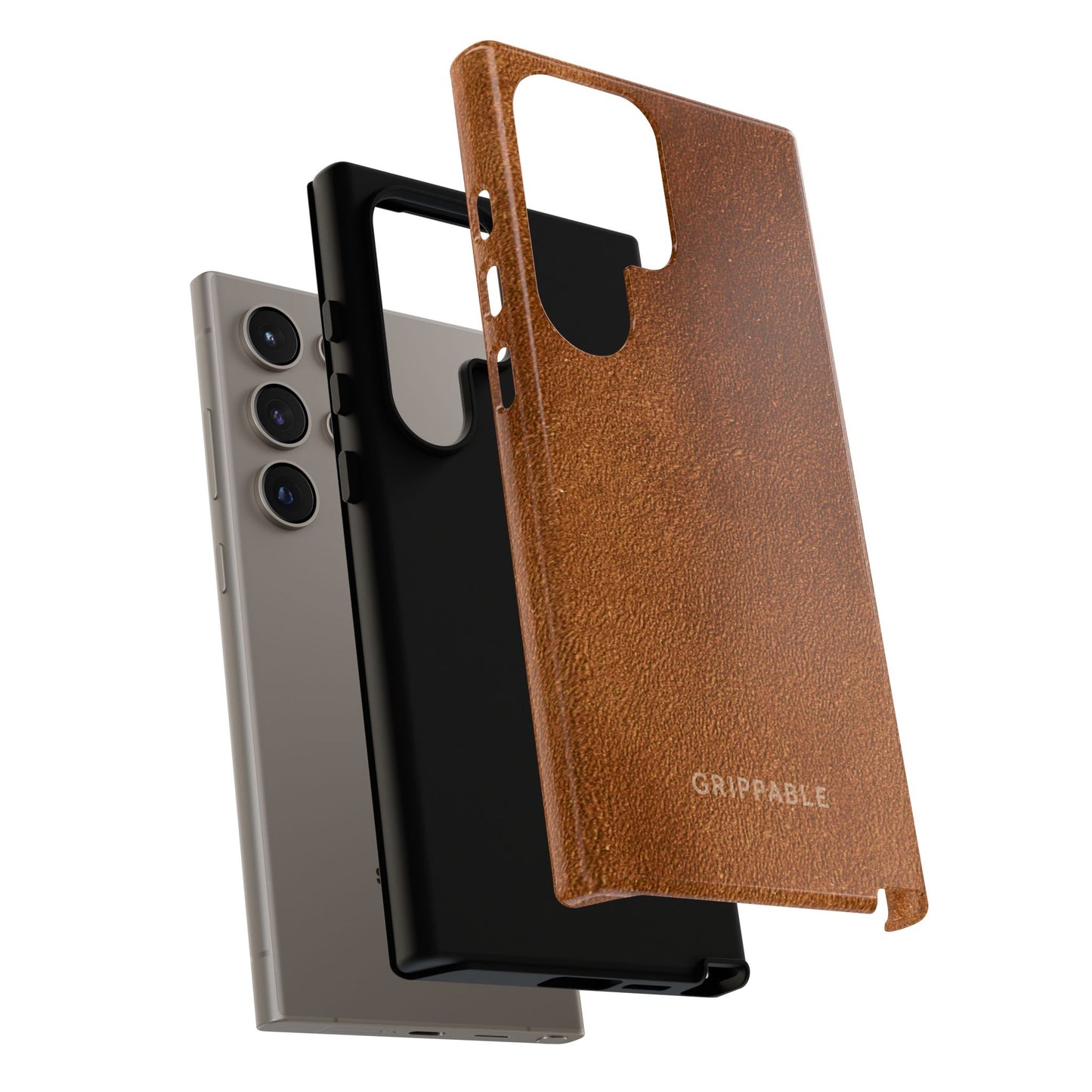 Suede Effect Tan Tough Mobile Phone Case