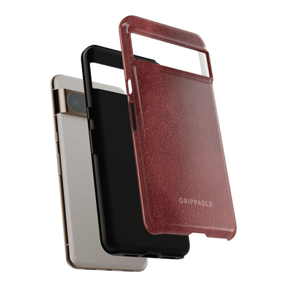 Suede Effect Maroon Tough Mobile Phone Case