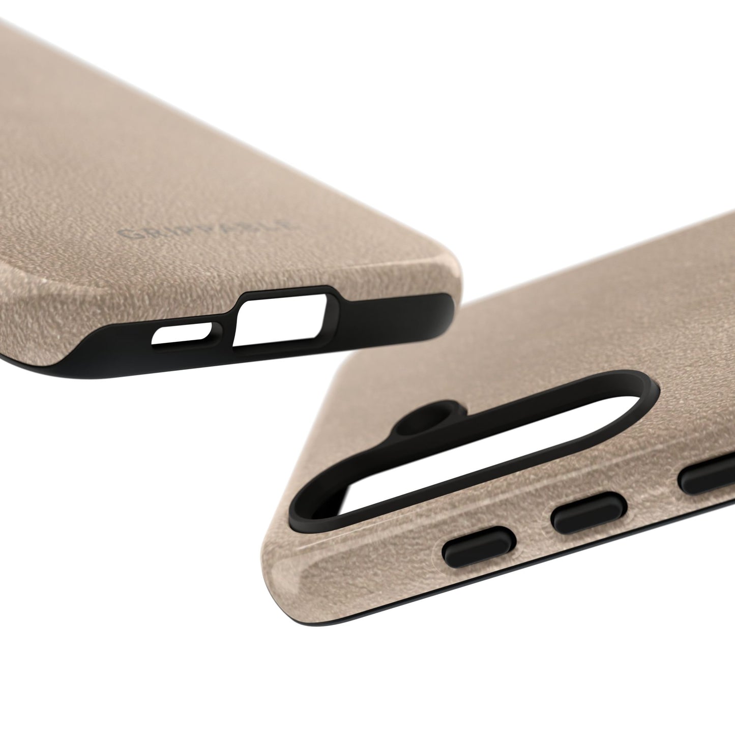 Suede Effect Beige Tough Mobile Phone Case