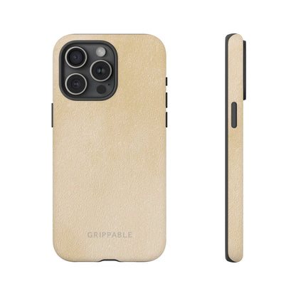 Suede Effect Ecru Tough Mobile Phone Case