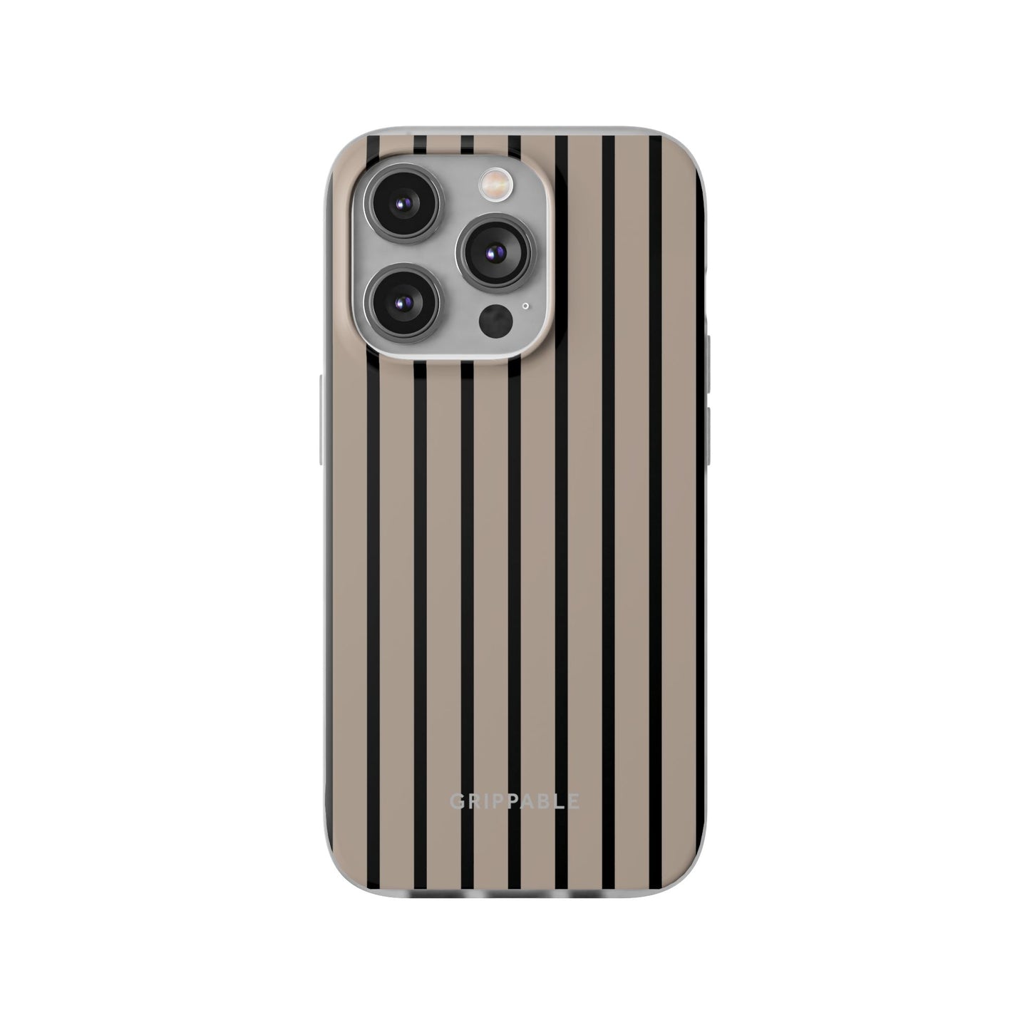 Biscuit Pinstripe Clear Mobile Phone Case