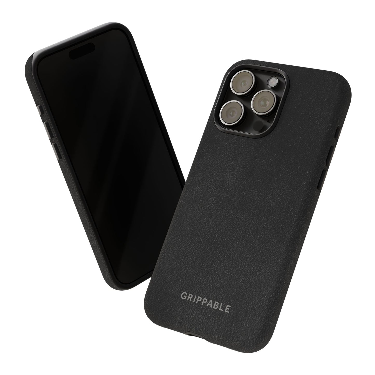 Suede Effect Black Tough Mobile Phone Case