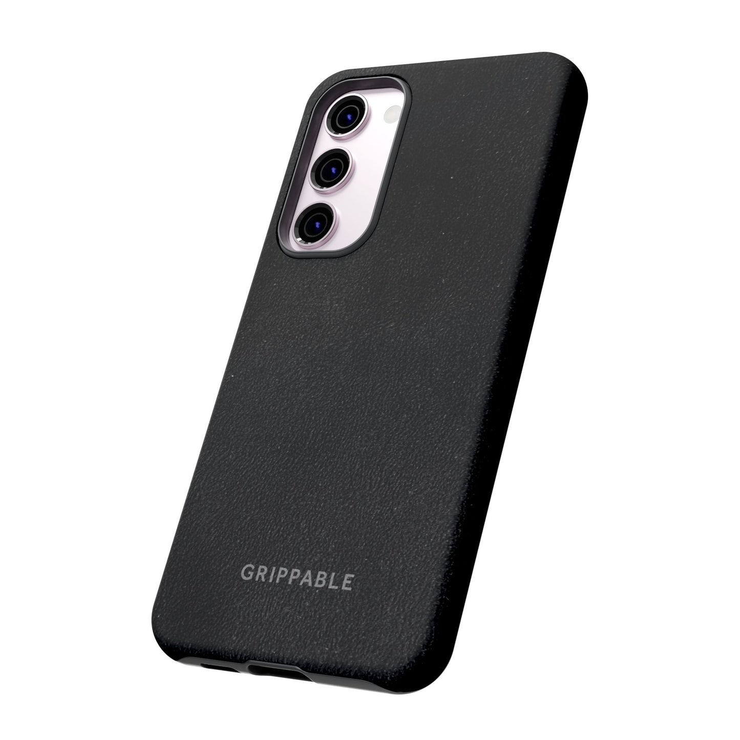 Suede Effect Black Tough Mobile Phone Case