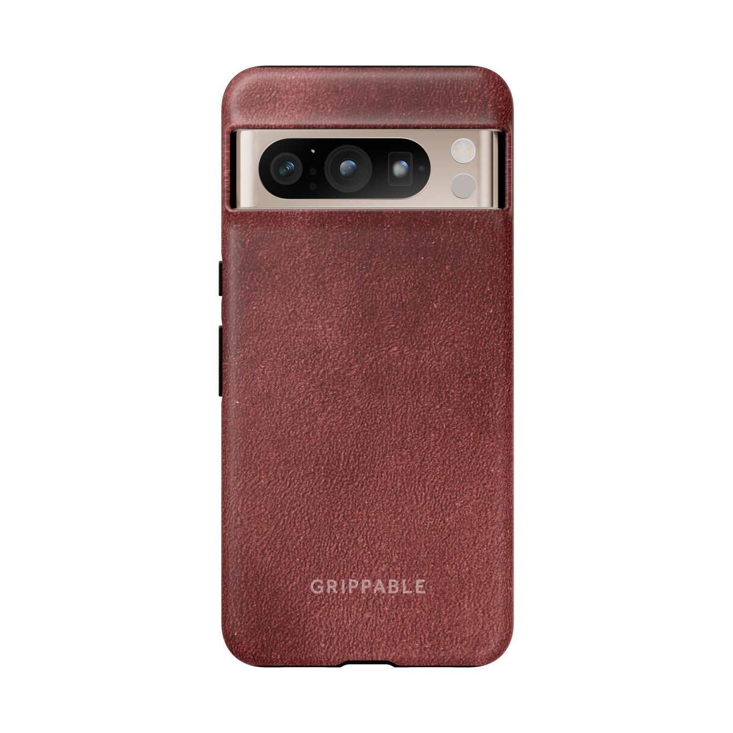 Suede Effect Maroon Tough Mobile Phone Case
