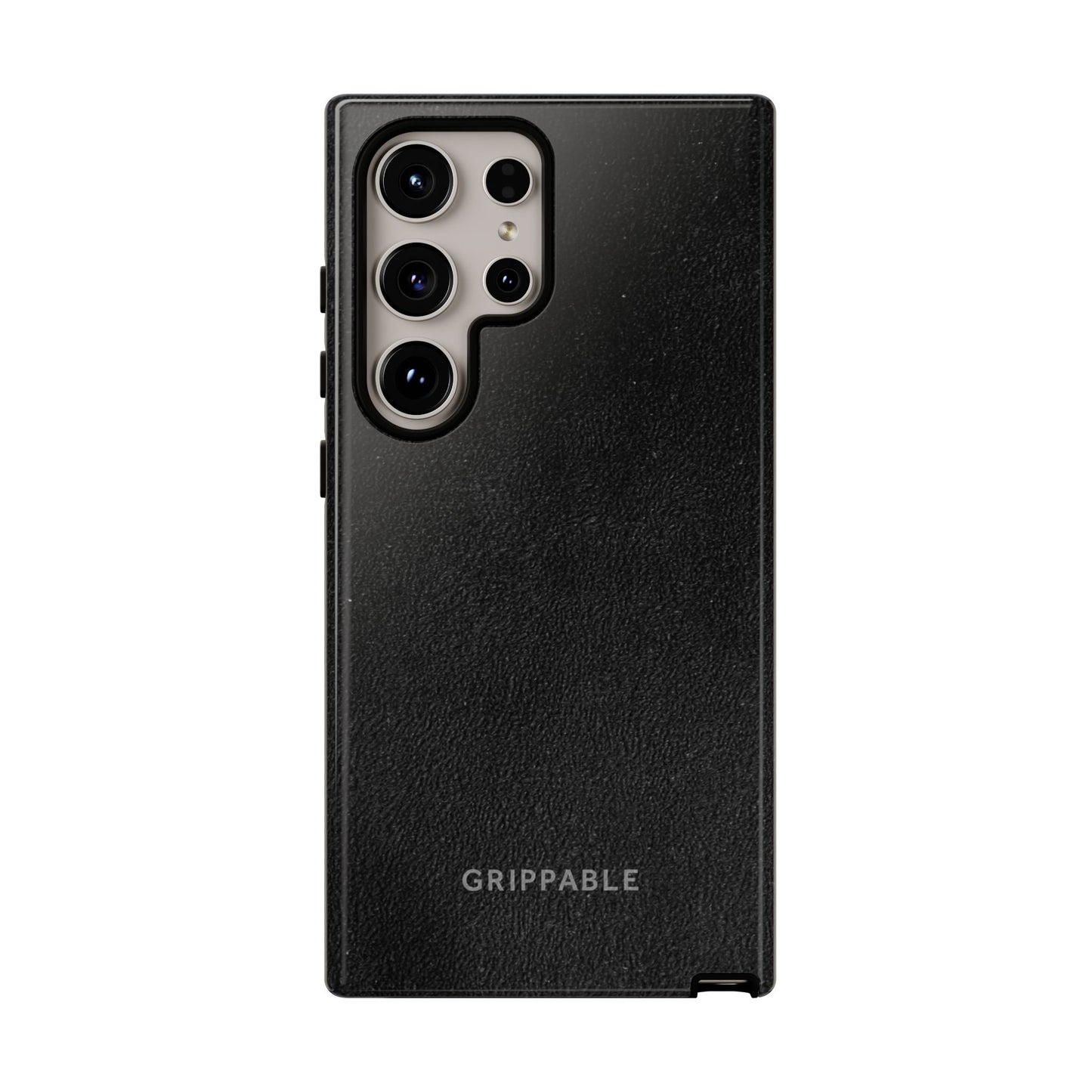 Suede Effect Black Tough Mobile Phone Case