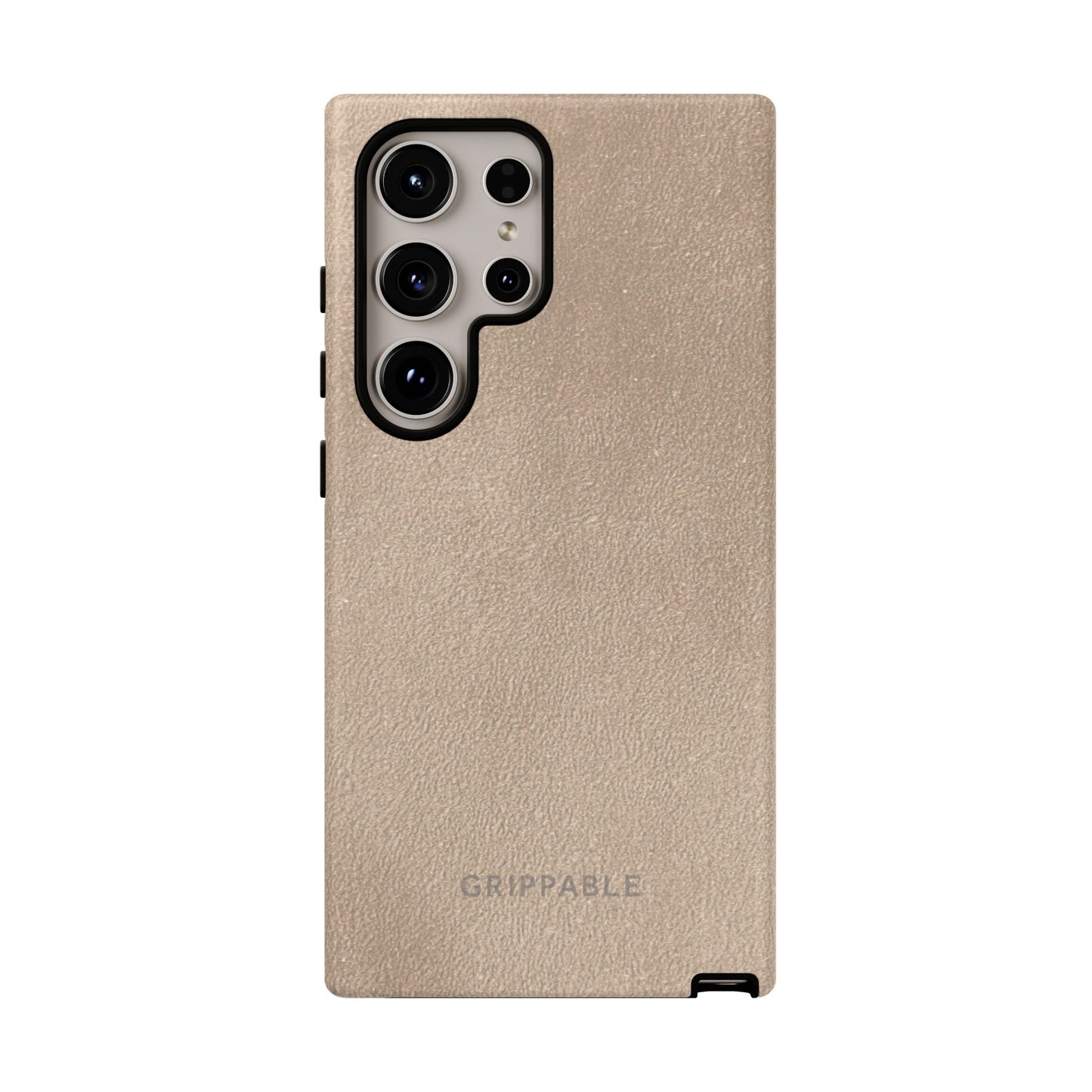 Suede Effect Beige Tough Mobile Phone Case