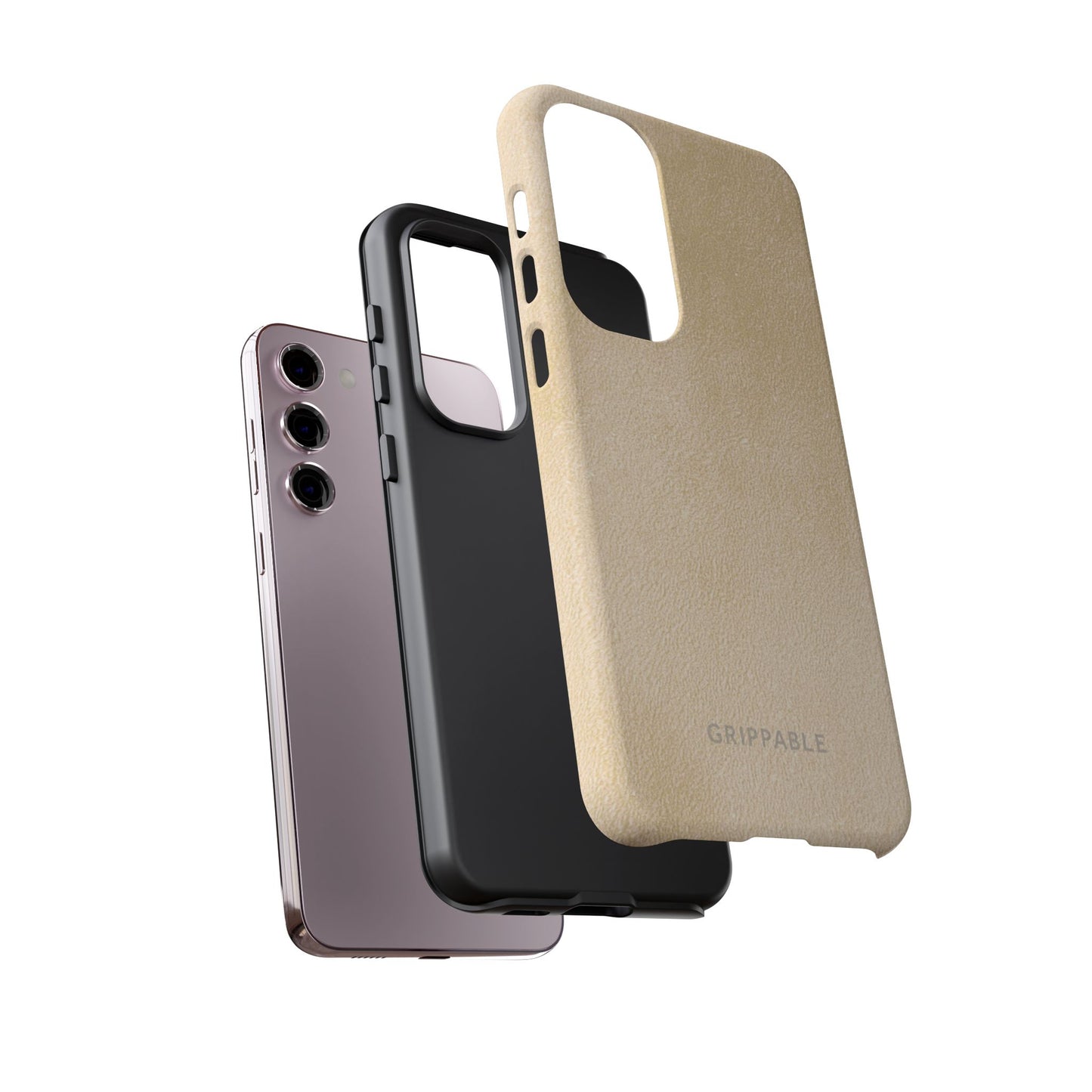 Suede Effect Ecru Tough Mobile Phone Case