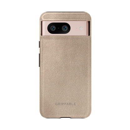 Suede Effect Beige Tough Mobile Phone Case