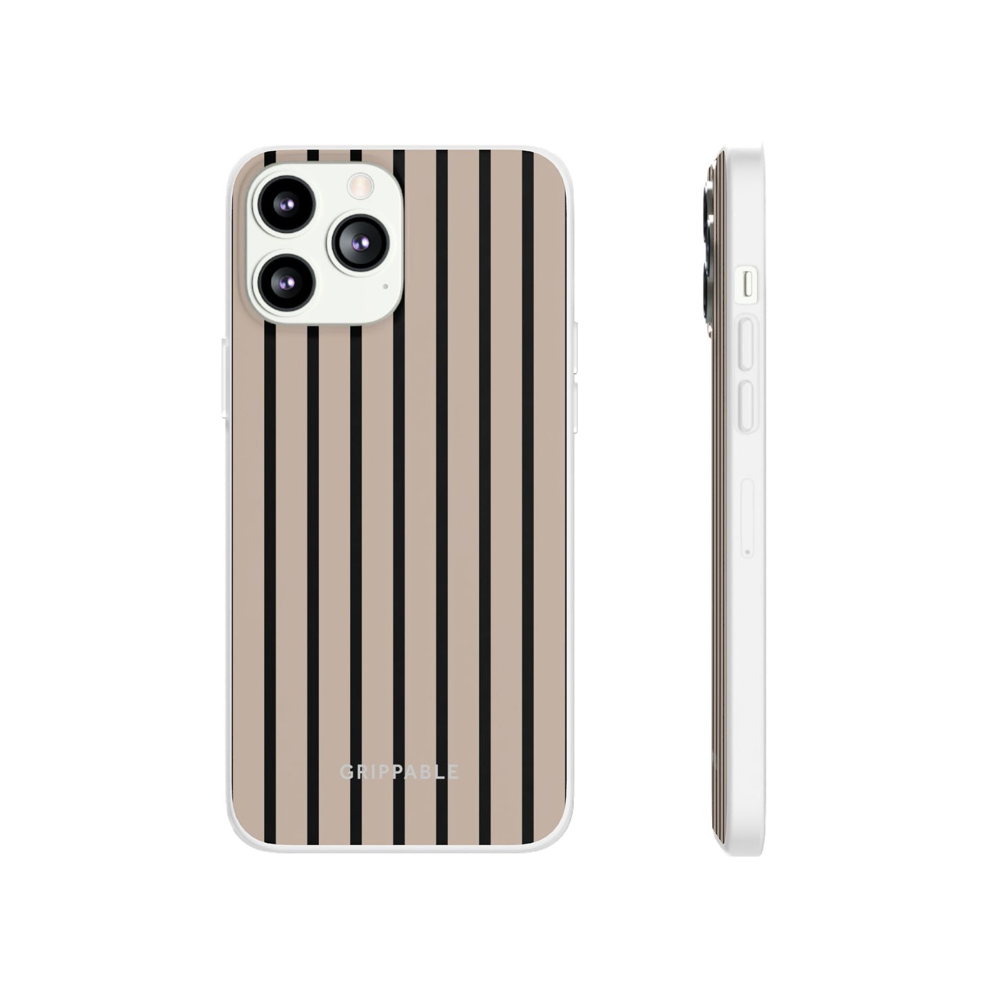 Biscuit Pinstripe Clear Mobile Phone Case