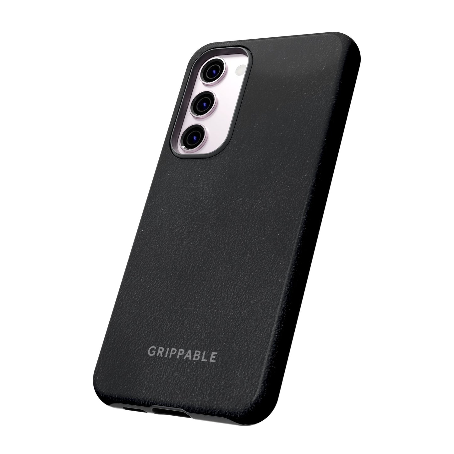 Suede Effect Black Tough Mobile Phone Case