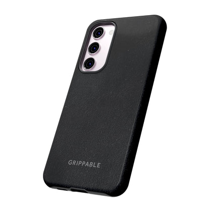 Suede Effect Black Tough Mobile Phone Case