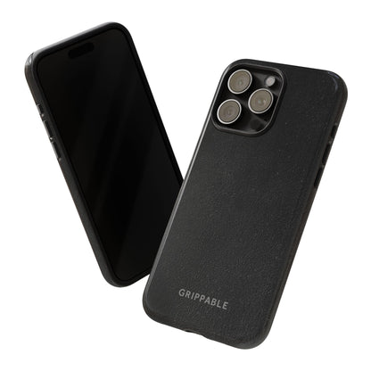 Suede Effect Black Tough Mobile Phone Case