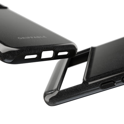 Suede Effect Black Tough Mobile Phone Case