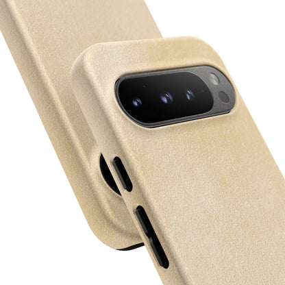 Suede Effect Ecru Tough Mobile Phone Case