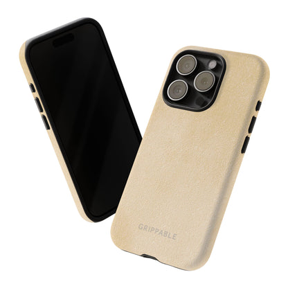 Suede Effect Ecru Tough Mobile Phone Case