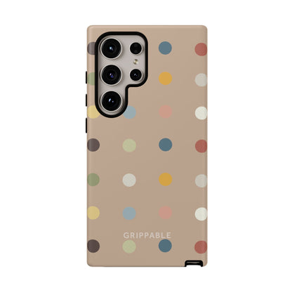 Polka Beige Tough Mobile Phone Case