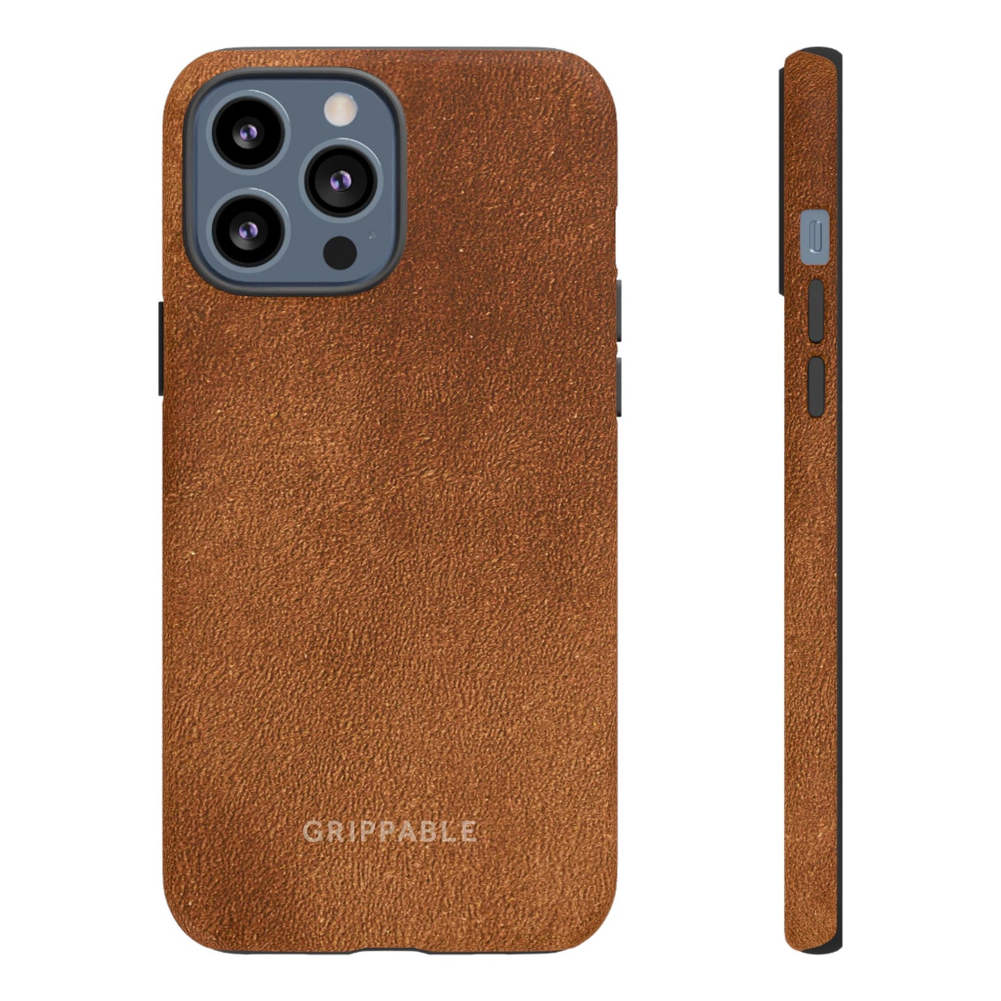 Suede Effect Tan Tough Mobile Phone Case