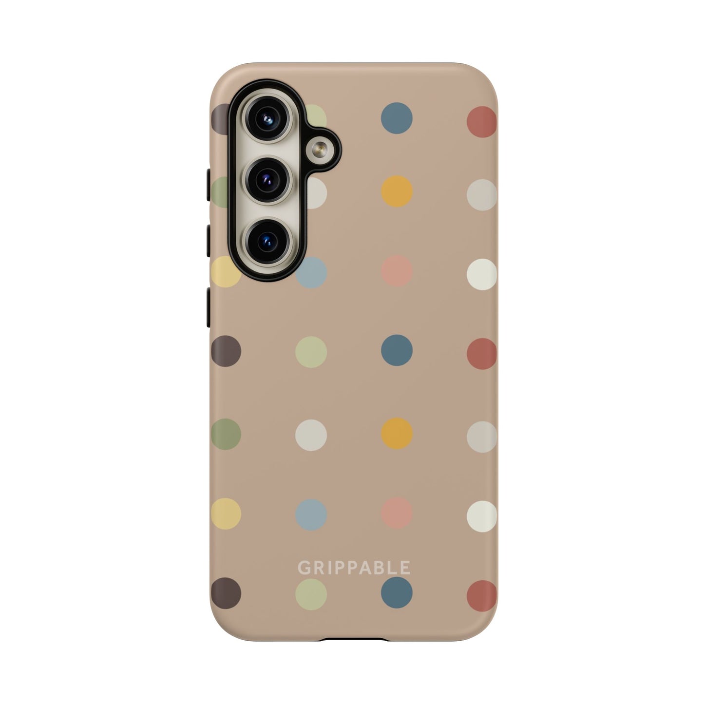 Polka Beige Tough Mobile Phone Case