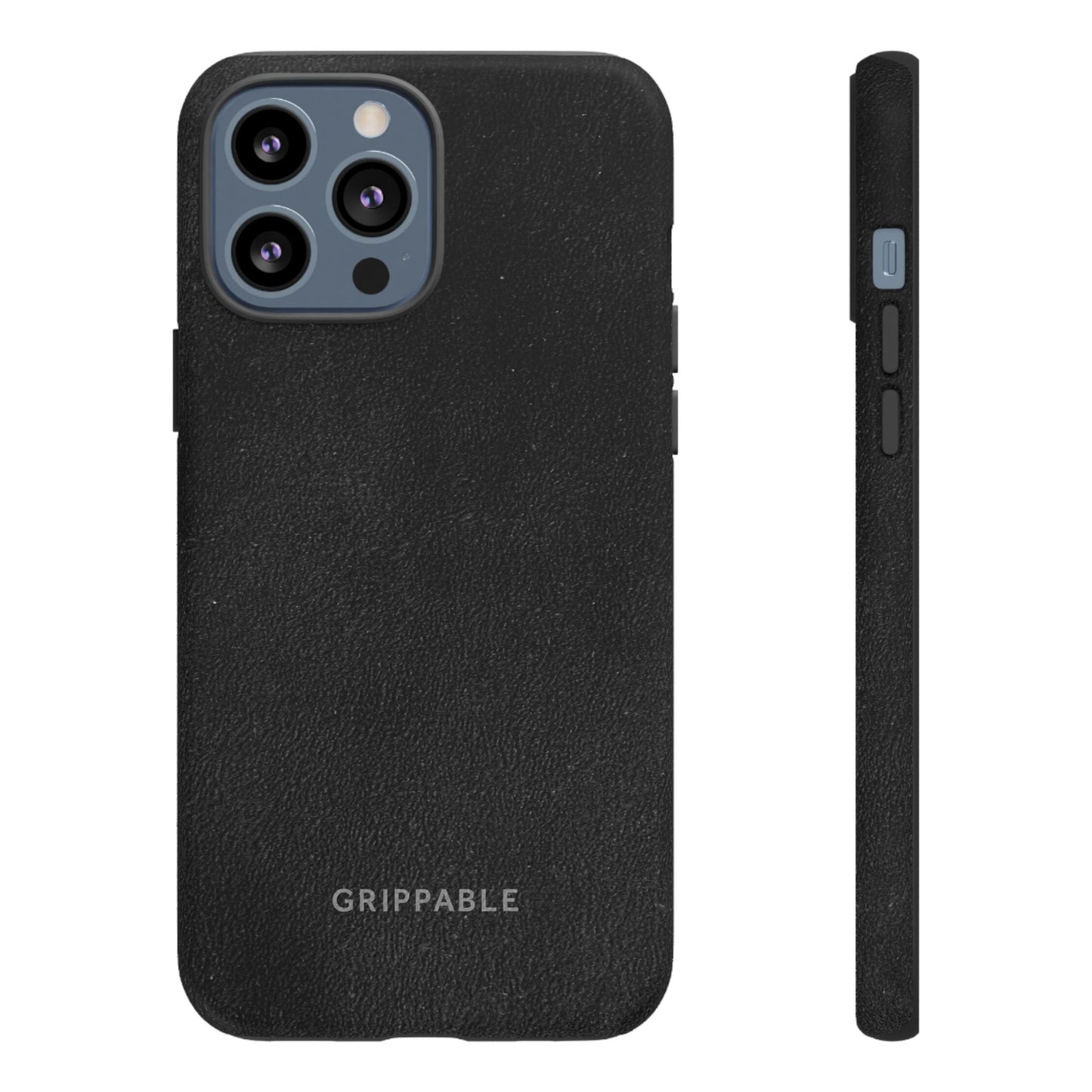 Suede Effect Black Tough Mobile Phone Case