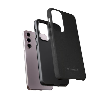 Suede Effect Black Tough Mobile Phone Case