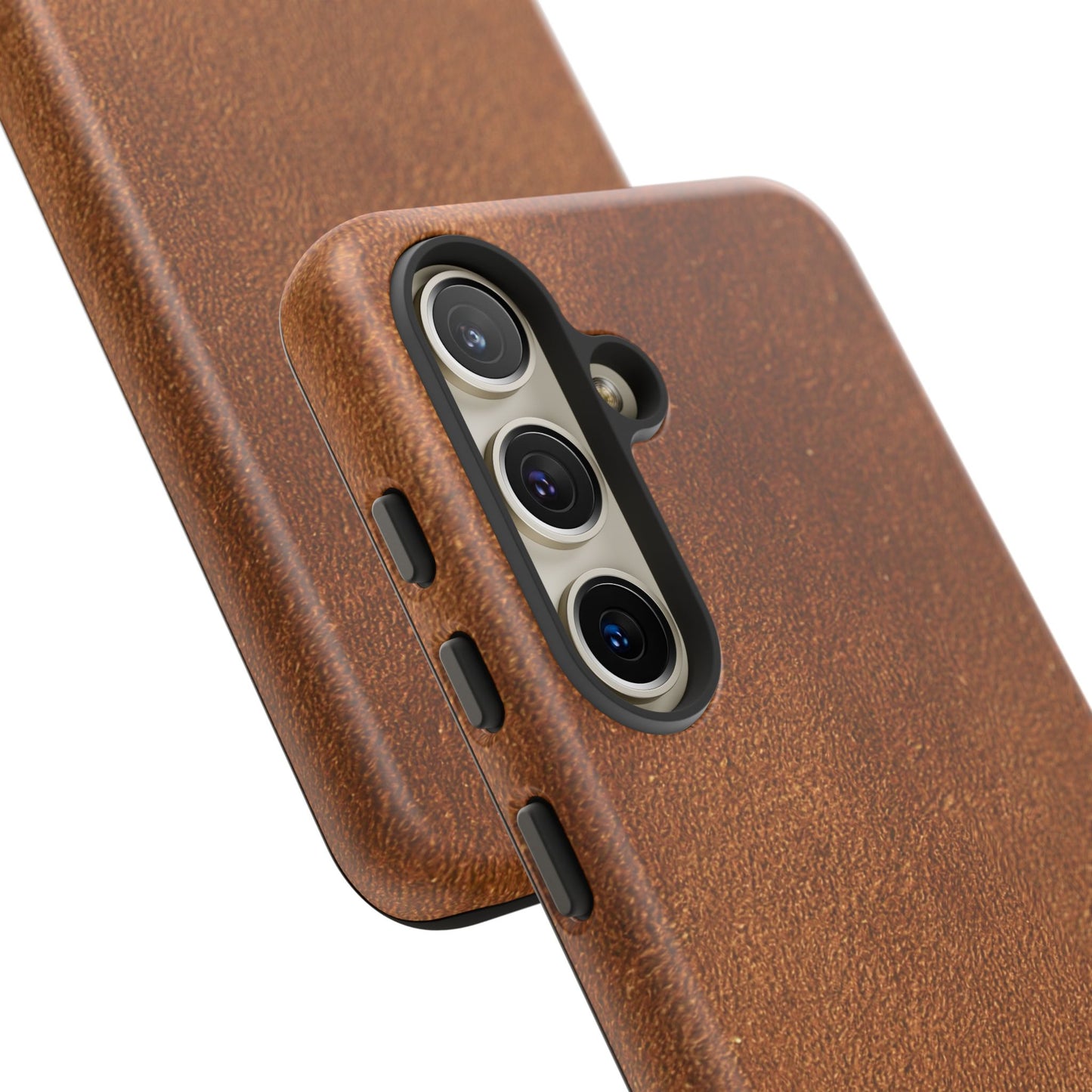 Suede Effect Tan Tough Mobile Phone Case