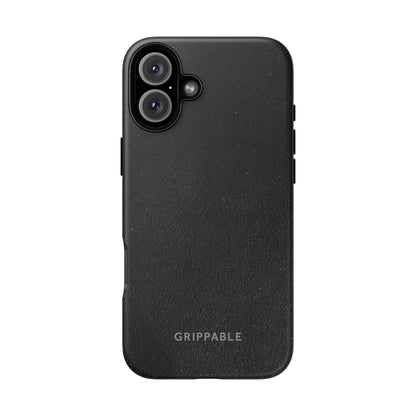 Suede Effect Black Tough Mobile Phone Case