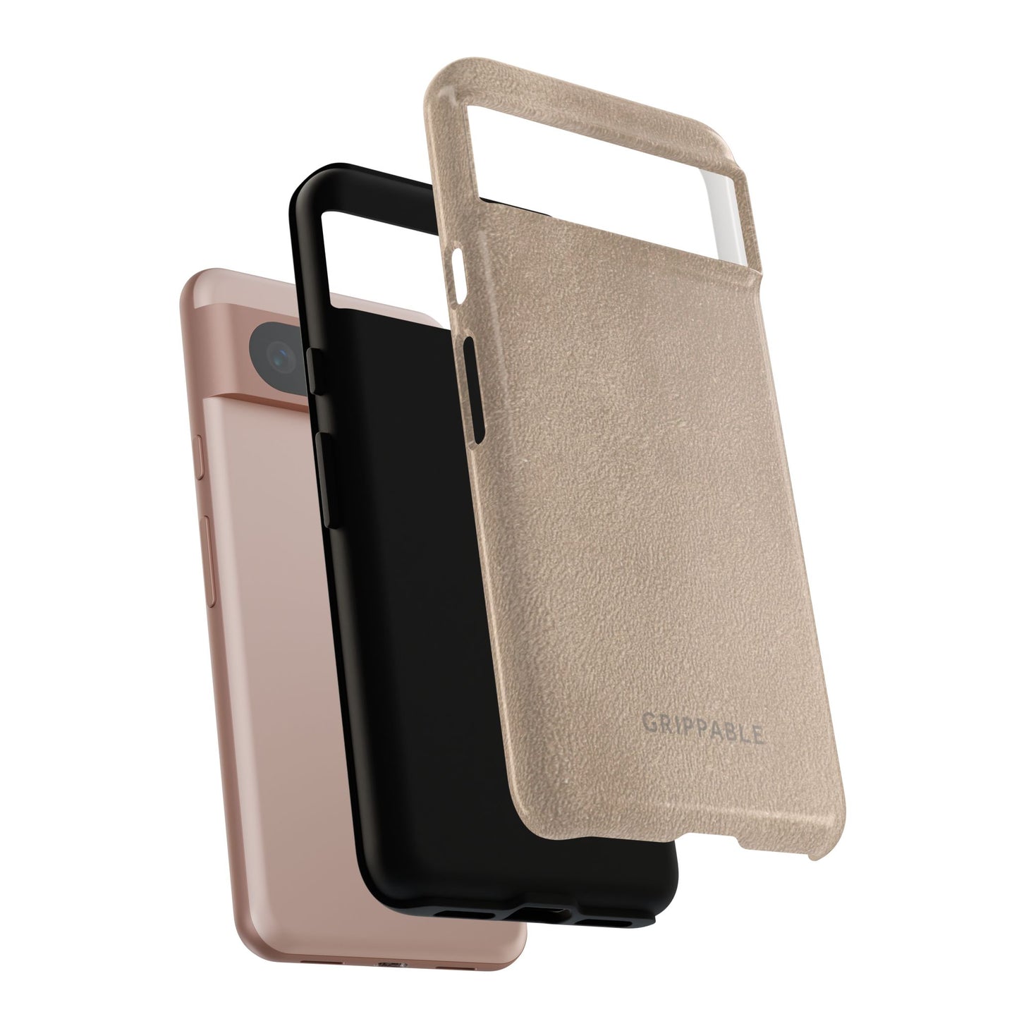 Suede Effect Beige Tough Mobile Phone Case