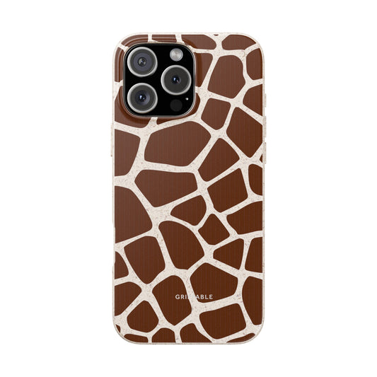 Phone case with giraffe pattern on a white background