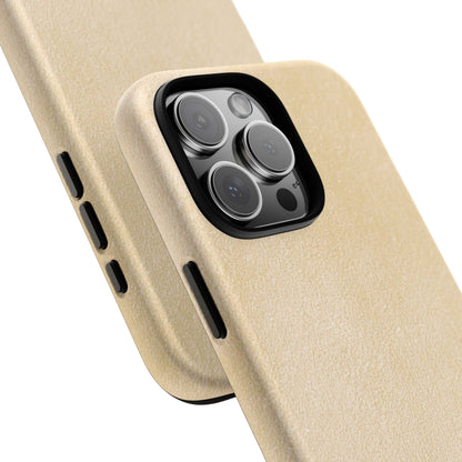 Suede Effect Ecru Tough Mobile Phone Case