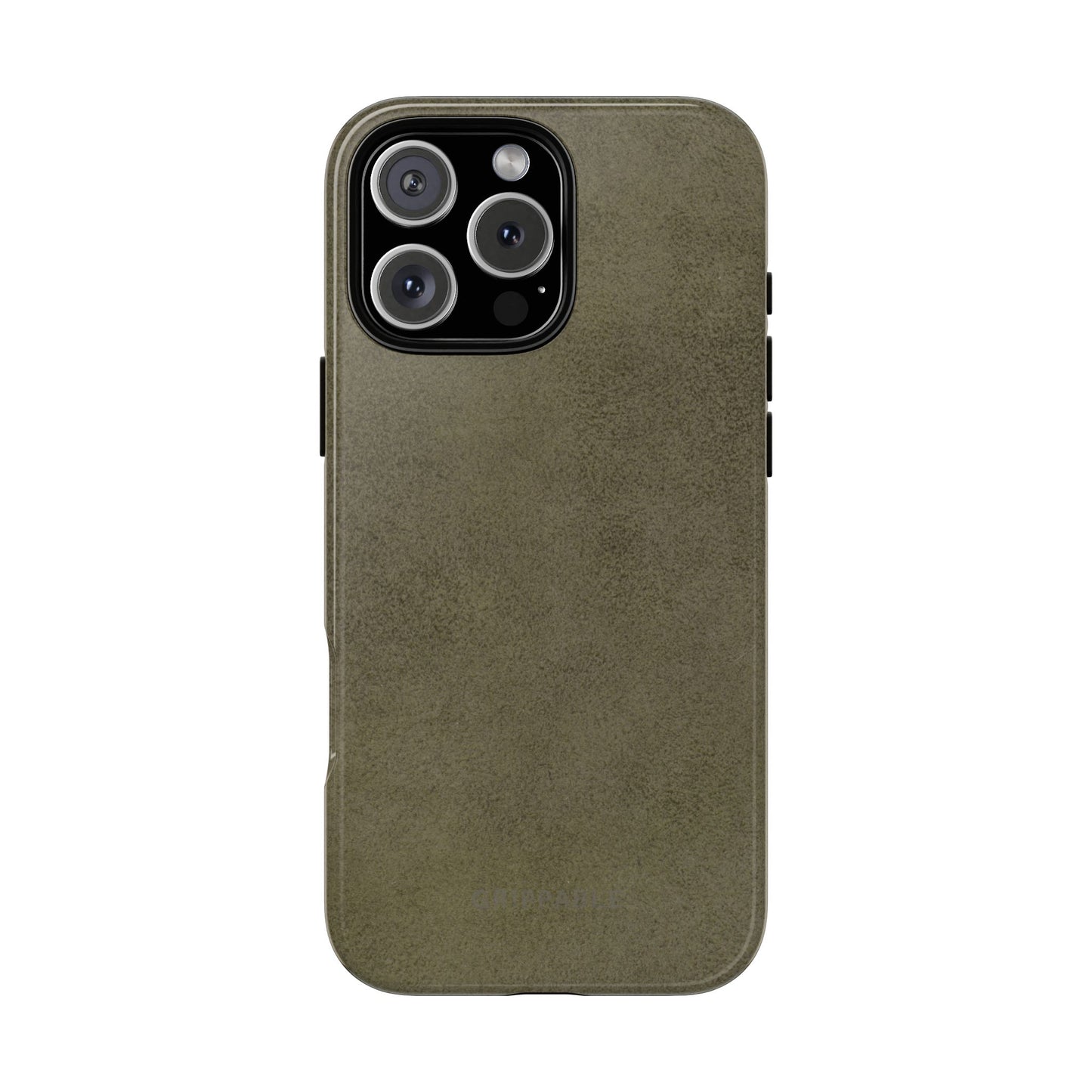 Suede Effect Khaki Tough Mobile Phone Case
